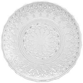 Avet Fuente redonda para presentación de cristal, 33 cm, relieve exterior, colección Doge (6 unidades)